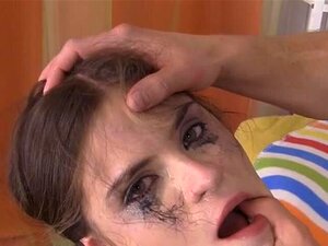 Foxy barely legal russian woman anna t blows packing. Stunning cutie brunette anna t coitus in porno