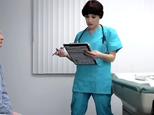 Seems like the best check up ever. The lovely cutie babe patient Harlow gets to eat pussy while she gets fucked. This nurse and doctor are the best.