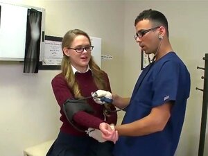 Naughty Doctor Can't Resist His Cute Patient's Perfect Body On The Beach. Watch As He Explores Every Inch Of Her Bald Pussy And Small Boobs. HD Fingering Action! Porn