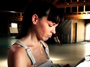 Ebony beauty assfucked in fetish group