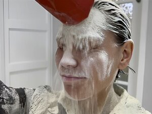 Flour And Water – The Worst Possible Sticky Horrific Mess (HD). We Decided To Brave It, And Do A Video Of Flour And Water. The Combination, Forming A Sticky Very Messy Dough Is One Of The Hardest To Clean Up, Especially In Hair. Fining Small Clumps Of Dough Stuck In All Places Is Common Days After! But It Was Fun, A Laugh And For Only The Second Time In A Recorded Wam Video, Myself And My Husband Got Messy Together. The Only Previous Was Mud Wrestling. It Took Some Four Hours To Clean Up Despite Having A Really Good Exit Plan, We Didn’t Plan For Two Blocked Drains.so Here You Go... A Long Time Requested Video, Just For You. Porn