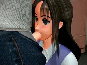 Vollbusiges Anime-Babe Saugt Einen Dicken Schwanz