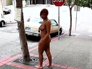 Woman Barefoot and Naked in Public Places