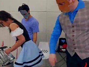 daintily hardcore BDSM rope sex with anal action