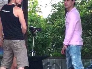 CRAZY threesome at a BUS STOP part 1