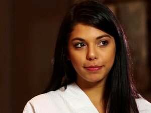 Latina masseuse Gina gets fucked hard. Latina masseuse Gina Valentina gets fucked hard by Seths huge cock