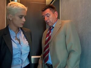 Watch An Alluring Blonde Secretary Get Her Tight Ass Fucked In The Elevator At Work! With Big Tits And A Craving For Dick, This Slut Begs For More As She Gets A Fake Facial! Porn