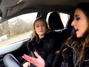 Hot Hitchhiker And Driver Engage In Steamy Lesbian Fun As They Explore Each Other's Nude Bodies In HD. Blondes And Brunettes Never Looked This Good! Porn